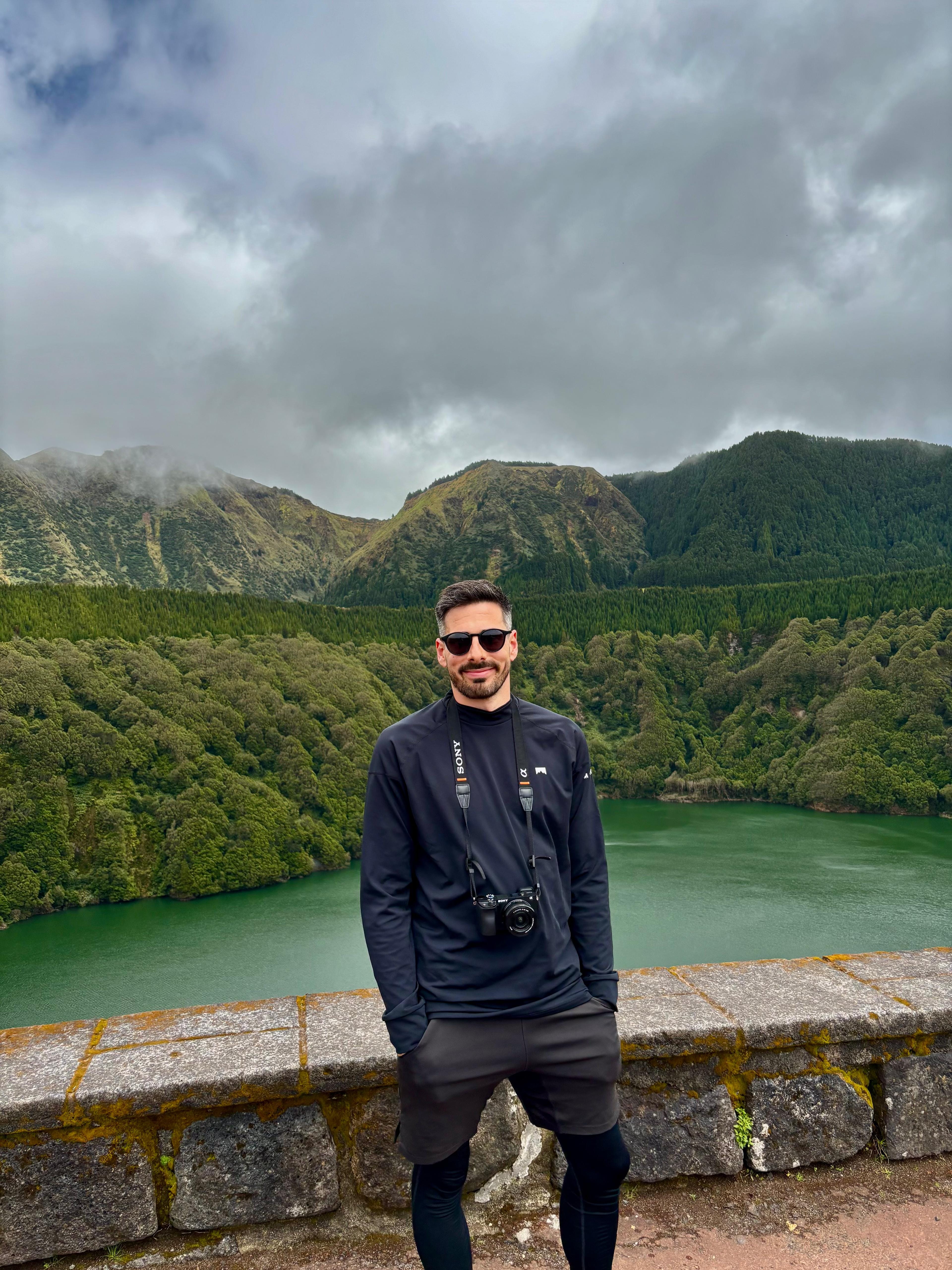 Coastline and craters in the Azores