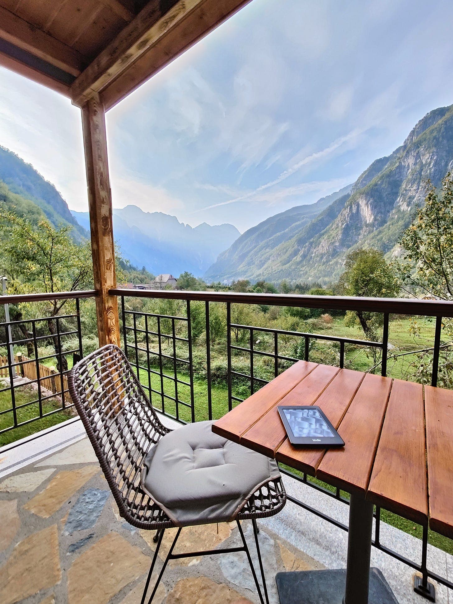Views form the hotel in Theth, Albania.